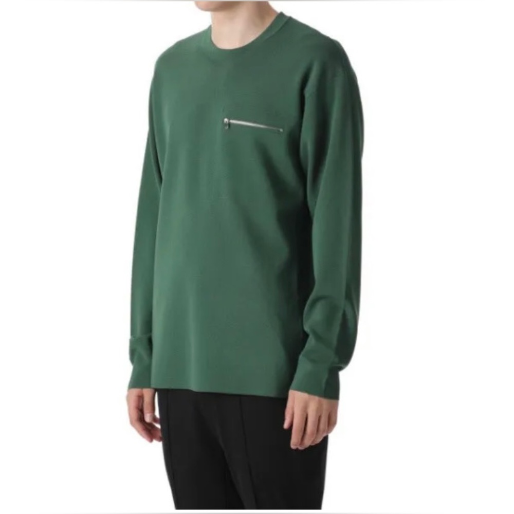 L.L. Bean Forest Green Fleece Pull Over Crew Neck Size XL